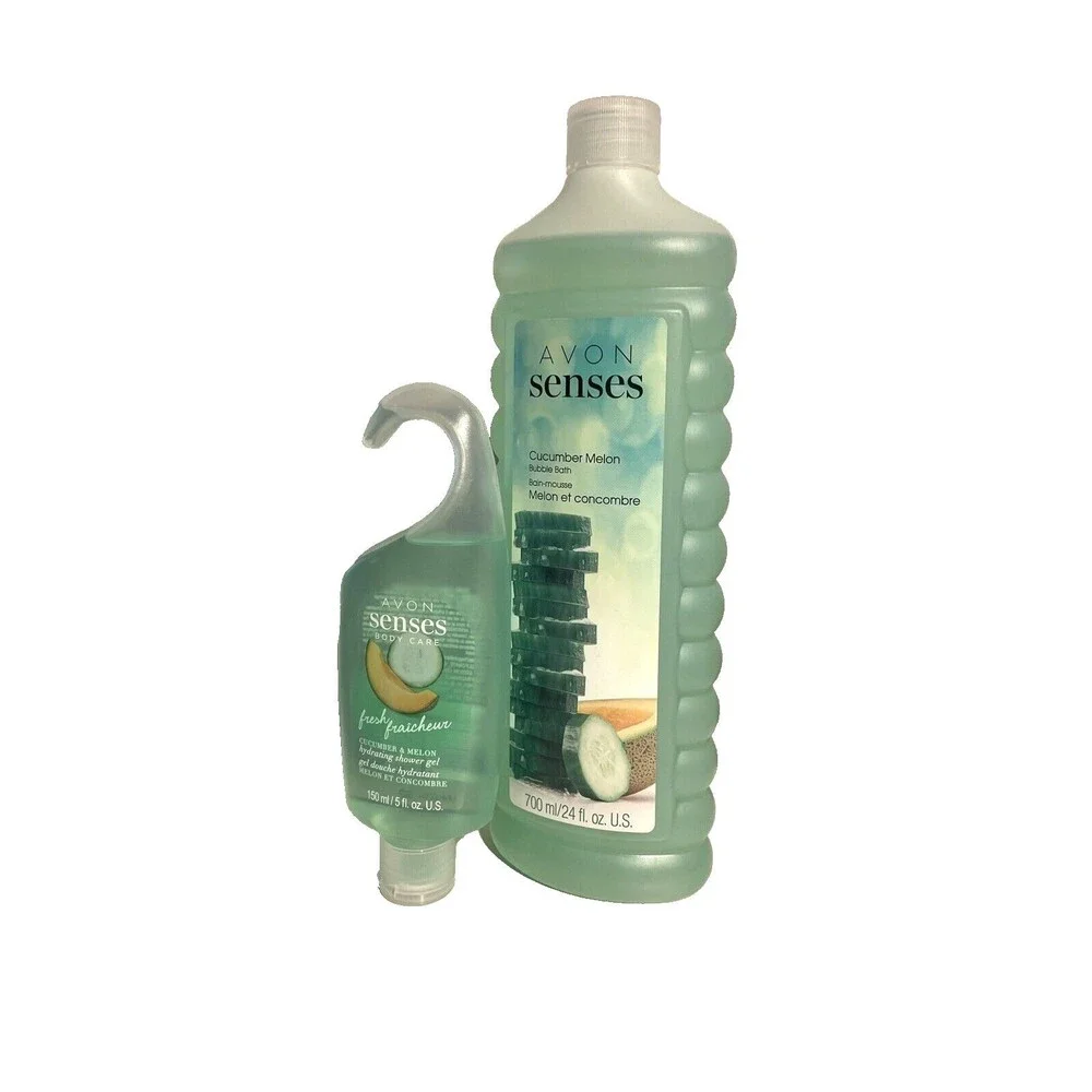 Avon Senses Self-Care Cucumber Melon Bubble Bath & Shower Gel